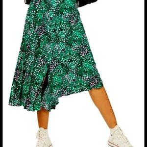 Topshop Bias Skirt Kelly Green - Size US 8